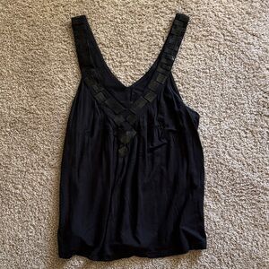 Joe's Jeans Black V-Neck Tank Top